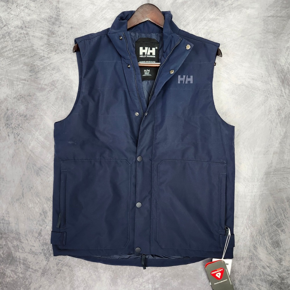 NWT Helly Hansen Escape Insulated Vest Mens M Navy Blue Primaloft 53490